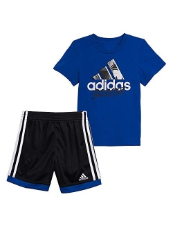 boys Short Sleeve Cotton Tee & Sports Shorts Clothing Set