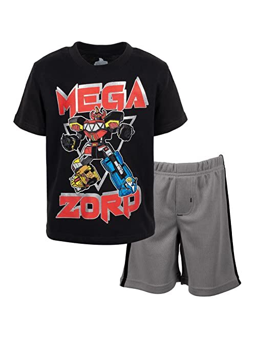 Power Rangers Graphic T-Shirt and Mesh Shorts Outfit Set Toddler to Big Kid