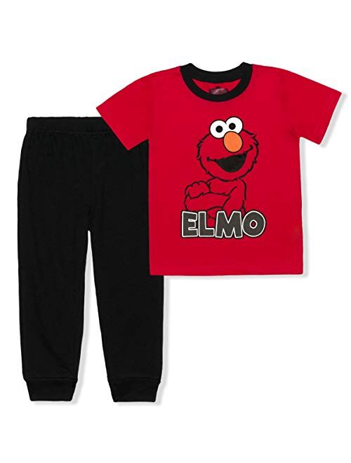 Sesame Street Elmo Jogger Set for Babies and Toddlers, Shirt and Pants Active Wear Set