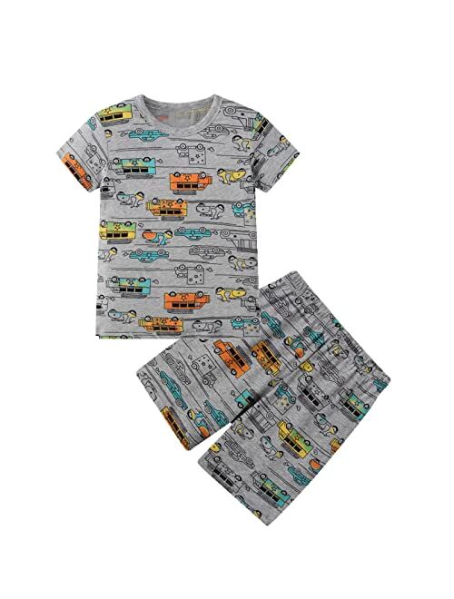 Deachala Toddler Boys Summer Clothes Kids Short Sleeve Outfits Size 2-7T