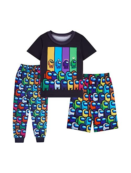 Tik Us Boys Long Sleeve Game Role Print Set Short Sleeve 2 Piece Sets