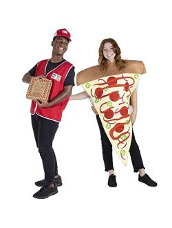 Pizza Delivery Guy and Pizza Slice - Funny Outfits and Halloween Couples Costume