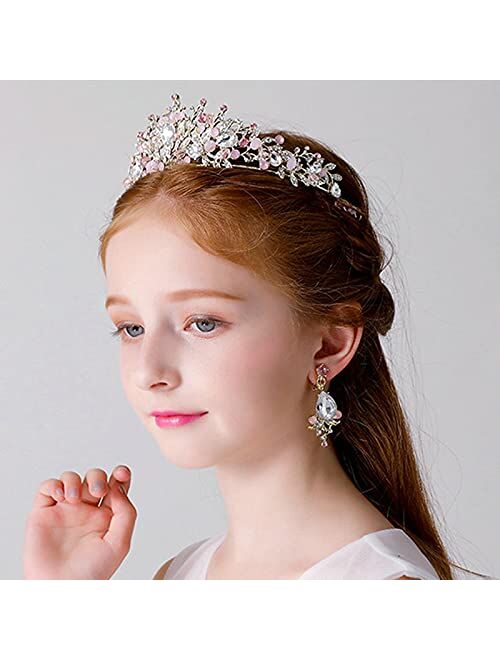 Rose Gold Tiaras and Crowns for Women Girls, Fineder Pink Wedding Tiaras for Women and Girls, Birthday Party Headbands Prom Pageant Tiara Headband with a Pink Gift BoX