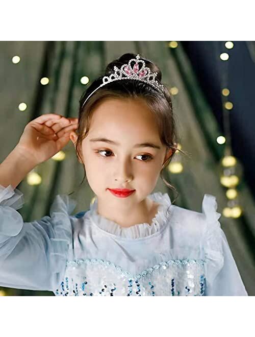 Brishow Rhinestone Girls Tiara and Crown Silver Crystal Princess Crowns Birthday Party Headband Tiaras