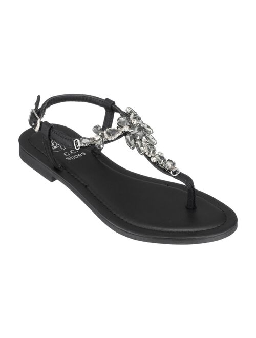 GC SHOES Women's Josie T-Strap Flat Sandals