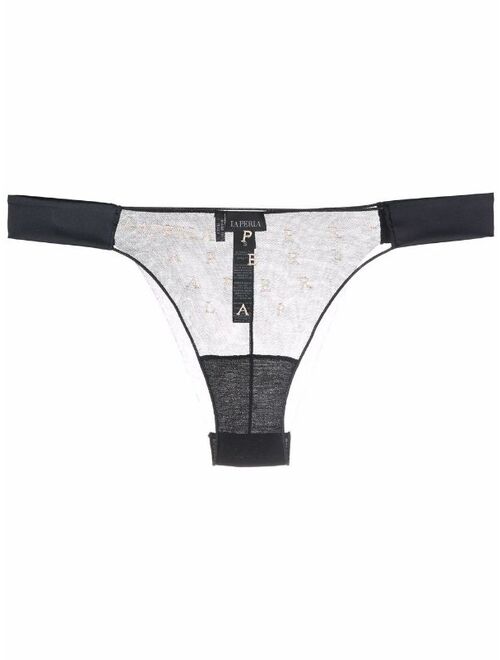 La Perla Logo Motion thong