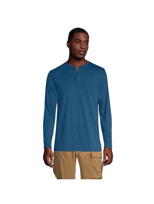 Big & Tall Lands' End Classic-Fit Supima Jersey Henley