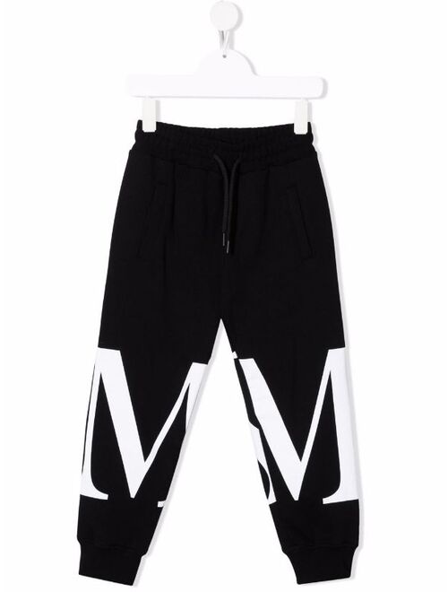 MSGM Kids logo-print cotton track pants