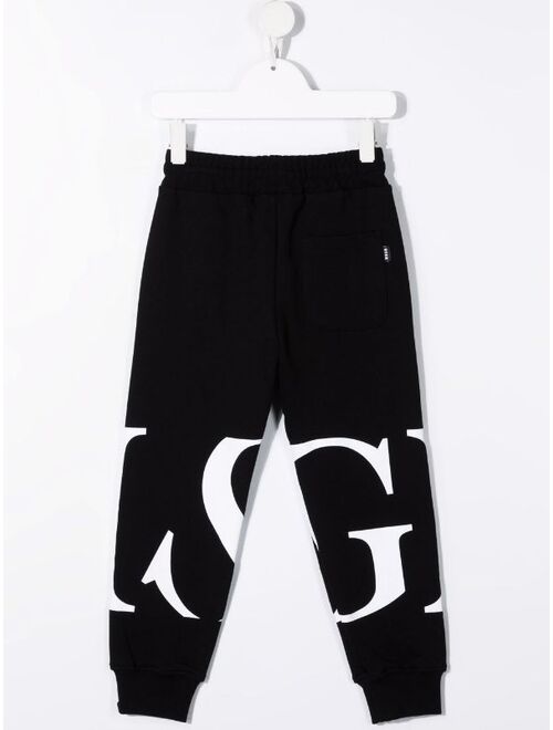 MSGM Kids logo-print cotton track pants