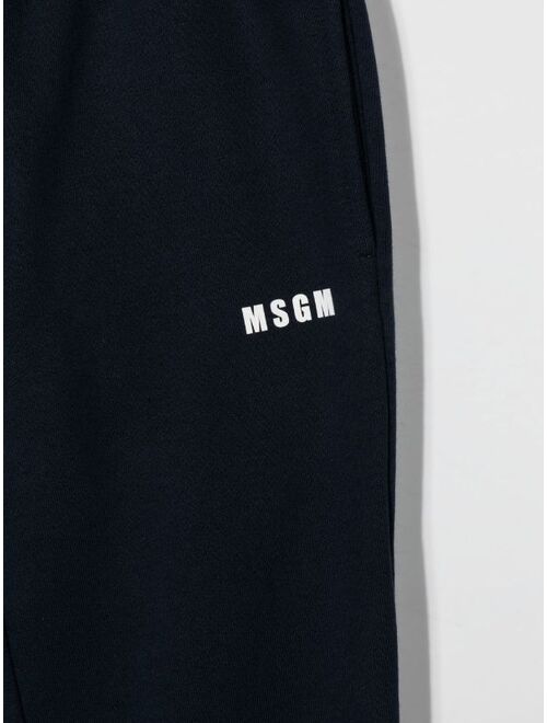 MSGM Kids logo-print track pants