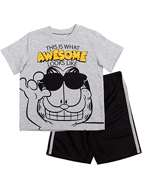 Garfield Short Sleeve T-Shirt & Athletic Mesh Shorts Set