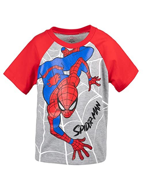 Marvel Avengers Spider-Man French Terry Graphic T-Shirt & Shorts Set Toddler to Big Kid