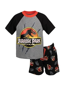 Jurassic World Dinosaur French Terry Graphic T-Shirt & Shorts Toddler to Big Kid