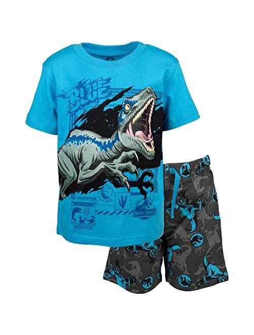 Jurassic World Dinosaur French Terry Graphic T-Shirt & Shorts Toddler to Big Kid