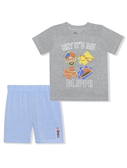 2 Pack Short Sleeve Tee Shirt and Mesh Shorts Set for Boys, Toddlers Sportswear