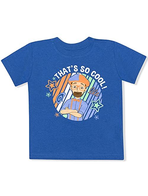 Blippi 2 Pack Short Sleeve Tee Shirt and Mesh Shorts Set for Boys, Toddlers Sportswear