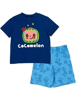 CoComelon Tomtom Yoyo JJ Graphic T-Shirt French Terry Shorts Outfit Set Infant to Toddler