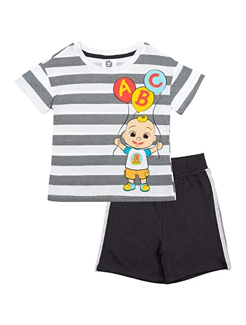 CoComelon Tomtom Yoyo JJ Graphic T-Shirt French Terry Shorts Outfit Set Infant to Toddler