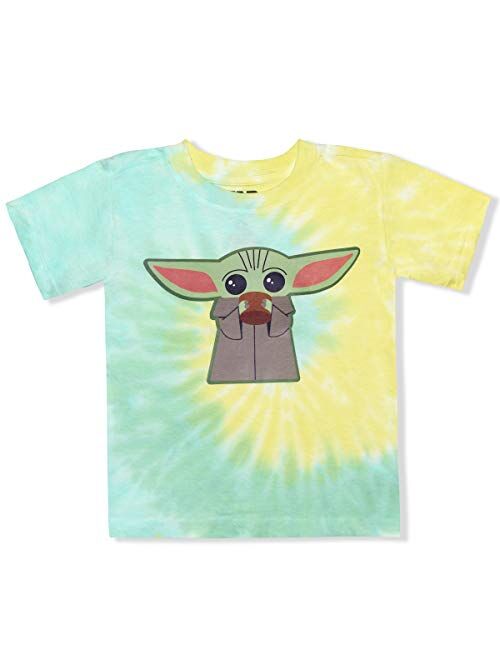 Star Wars 2 Pack Baby Yoda Tie Dyed Short Sleeve Tee Shirt and Shorts Set for Boys