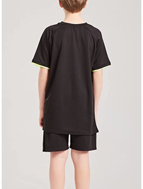 DANI CHINS DaniChins Boys Loose Athletic Short-Sleeve Shirt and Active Mesh Shorts Set