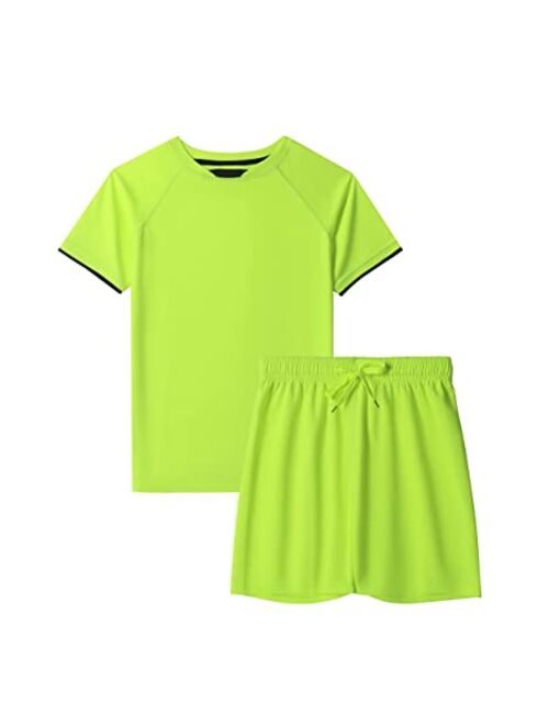 DANI CHINS DaniChins Boys Loose Athletic Short-Sleeve Shirt and Active Mesh Shorts Set