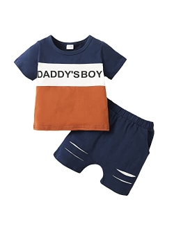 XUANHAO Toddler Baby Boy Clothes Cute Outfits Boy Summer Short Sets Short Sleeve Shirt Tops Short Pants 12M-5T