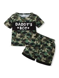 XUANHAO Toddler Baby Boy Clothes Cute Outfits Boy Summer Short Sets Short Sleeve Shirt Tops Short Pants 12M-5T