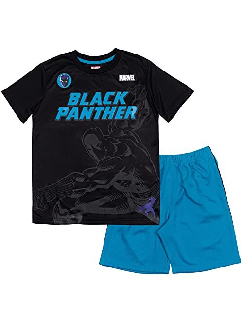 Marvel Avengers Boys Short Sleeve Graphic T-Shirt and Mesh Shorts Set