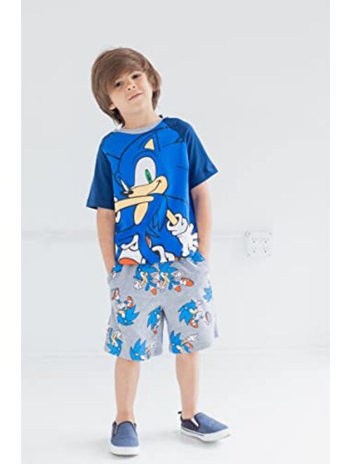 SEGA Sonic the Hedgehog Boys Graphic T-Shirt and French Terry Shorts Set