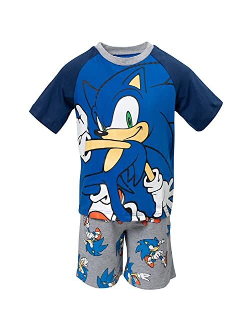 SEGA Sonic the Hedgehog Boys Graphic T-Shirt and French Terry Shorts Set