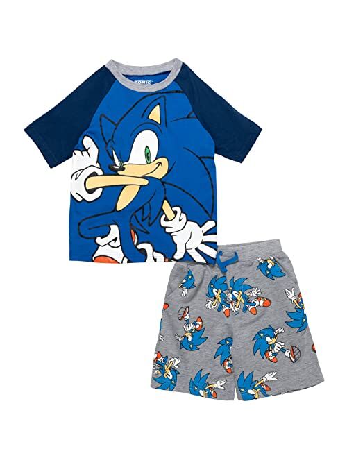 SEGA Sonic the Hedgehog Boys Graphic T-Shirt and French Terry Shorts Set