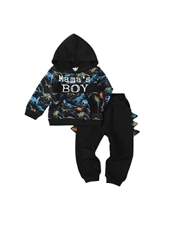 veikimous Toddler Baby Boy Clothes Little Boy Clothing Long Sleeve Cotton Boy Sweatshirt Camo Pants 2PCS Outfit Set