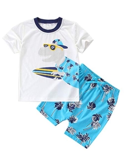 BTGIXSF Toddler Boys Cotton Clothing Sets Summer Short Sleeve T-Shirt and Shorts 1-8Y