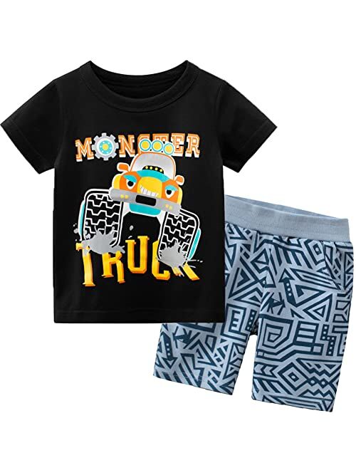 Julerwoo Toddler Boys Shorts Outfit Sets Tshirt & Pant Summer Clothes