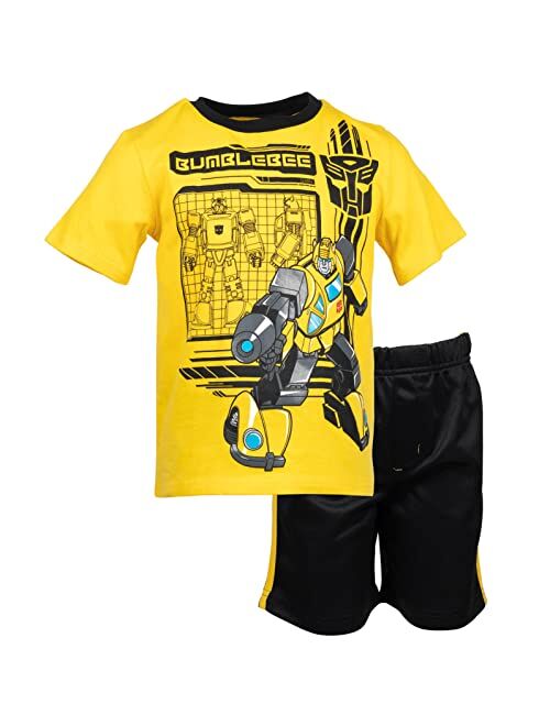 Transformers Bumblebee Graphic T-Shirt Mesh Shorts Set Toddler to Big Kid