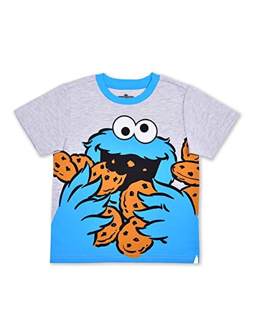 Sesame Street Boy's 2-Piece Cookie Monster/Elmo Tee Shirt and Short Set