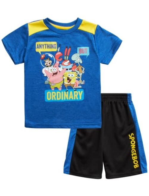 Nickelodeon Boys Shorts Set - T-Shirt and Shorts: Ninja Turtles, Blaze, SpongeBob, Thomas (2T-7)