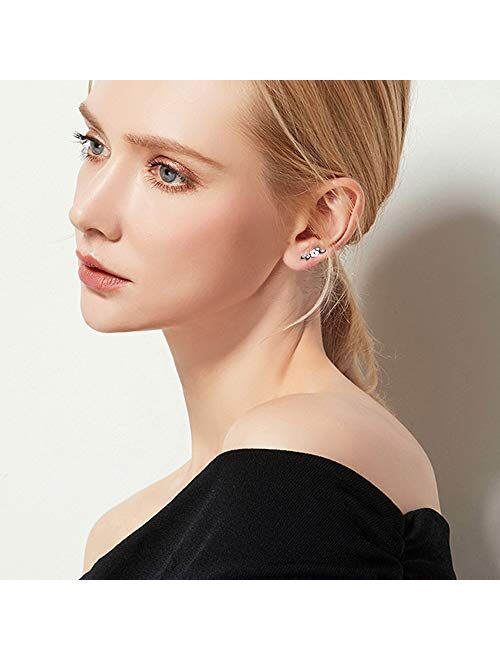 Drperfect Cartilage Earrings for Women 16G 316L Stainless Steel CZ Dangle Helix Tragus Cartilage Stud Ear Piercing Jewelry