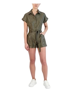 BCBGeneration Collared Snap Front Romper - W1WX5D15