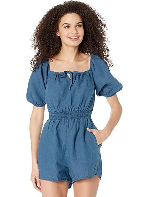 Buy bella dahl Puff Sleeve Smocked Romper online | Topofstyle