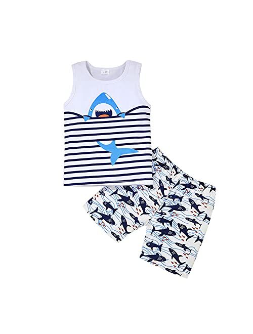 Nie Cuimeiwan Summer Little Boy Clothes Set Beach Style Outfit MAMA'S Boy Sleeveless Vest Top+Coconut tree Shorts Set Suit 2Pcs