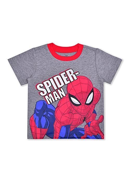 Marvels Spiderman Zip Up Hoodie, Shirt and Jogger Pant Bundle for Boys, Active Wear for Kids