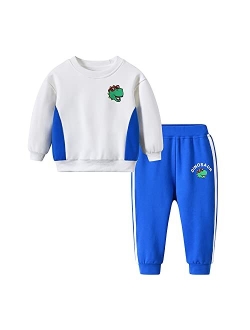 Volunboy Toddler Boys Clothes Sets Little Boy Clothing Long Sleeve Pullover Jogger Pants Kids 2 Pieces Outfits