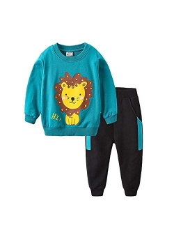 Volunboy Toddler Boys Clothes Sets Little Boy Clothing Long Sleeve Pullover Jogger Pants Kids 2 Pieces Outfits