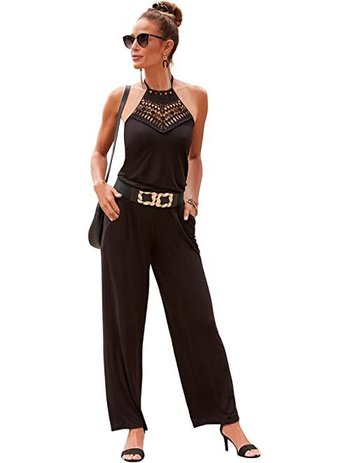 LASCANA Crochet Front Jumpsuit