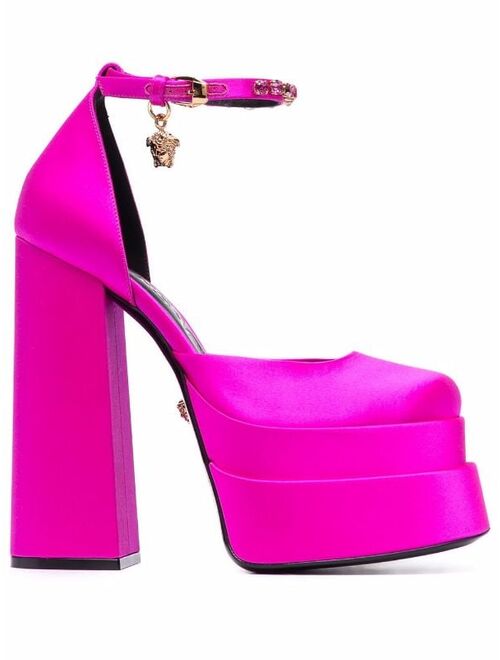 Versace Medusa Head charm platform sandals