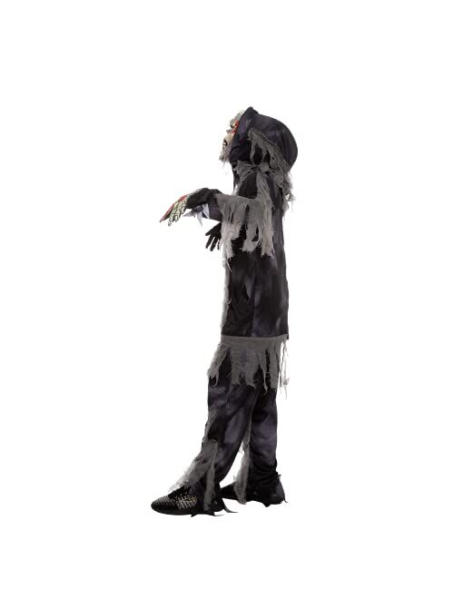 Spooktacular Creations Horror Black Zombie Costume for Halloween Dress Up Party, Festivals, Theme Party Costumes