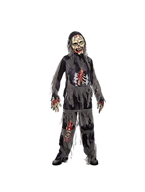 Spooktacular Creations Horror Black Zombie Costume for Halloween Dress Up Party, Festivals, Theme Party Costumes