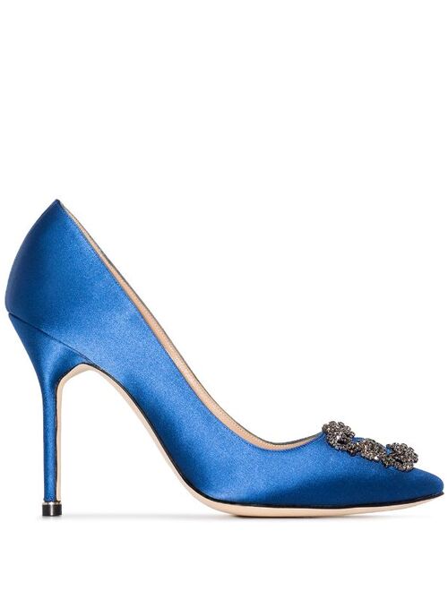 Manolo Blahnik Hangisi 105mm applique pumps