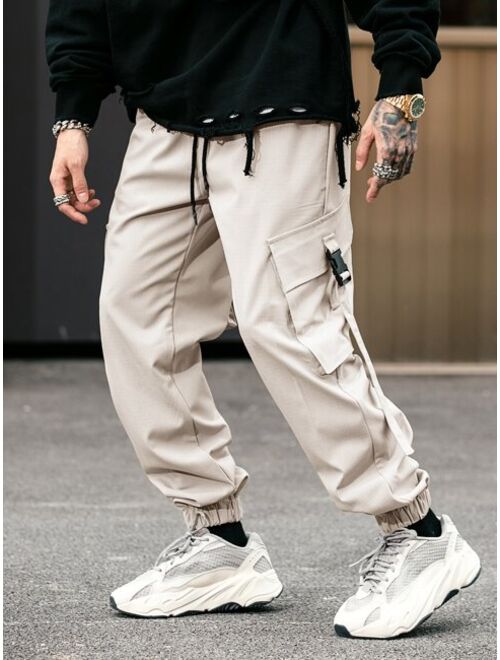 Shein Men Flap Pocket Drawstring Cargo Pants